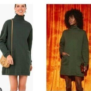 Pomander Place Olive Turtleneck Mini Dress